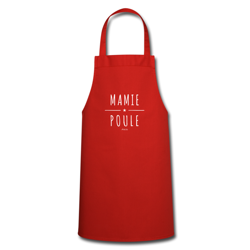 Cadeau anniversaire : Tablier - Mamie Poule - 7 Coloris - Cadeau Original - Cadeau Personnalisable - Cadeaux-Positifs.com -rouge-