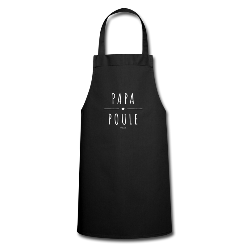 Cadeau anniversaire : Tablier - Papa Poule - 7 Coloris - Cadeau Original - Cadeau Personnalisable - Cadeaux-Positifs.com -noir-