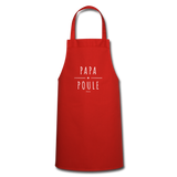 Tablier - Papa Poule - 7 Coloris - Cadeau Original - Cadeau Personnalisable - Cadeaux-Positifs.com -rouge-