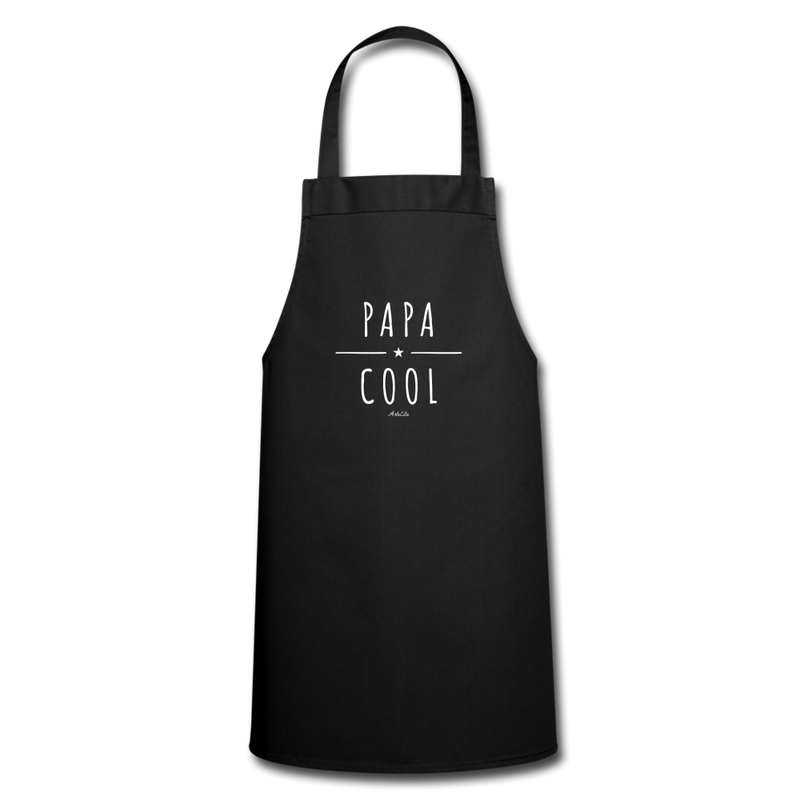 Cadeau anniversaire : Tablier - Papa Cool - 7 Coloris - Cadeau Original - Cadeau Personnalisable - Cadeaux-Positifs.com -noir-