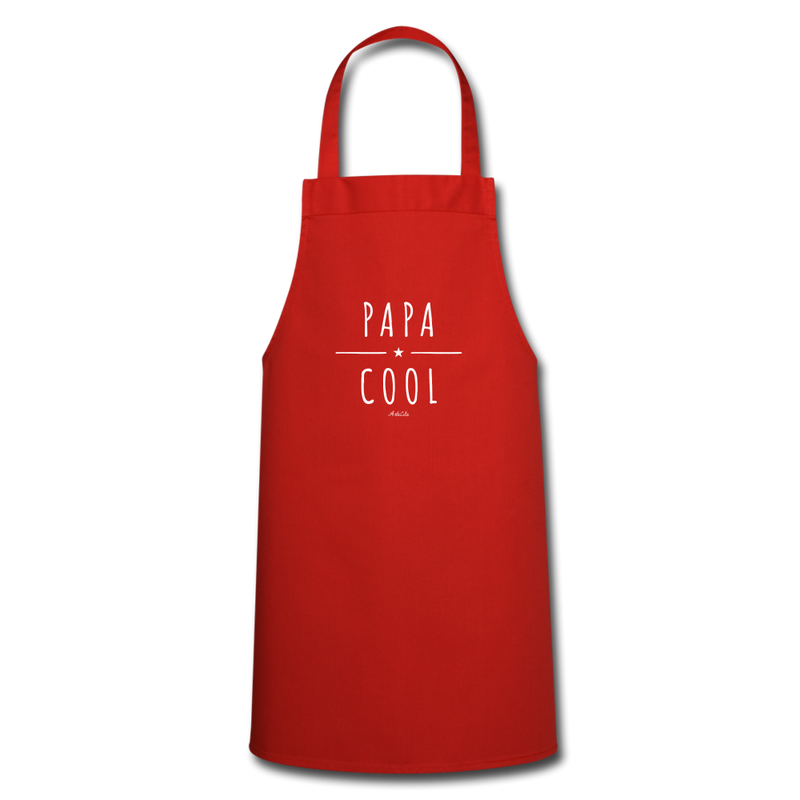 Cadeau anniversaire : Tablier - Papa Cool - 7 Coloris - Cadeau Original - Cadeau Personnalisable - Cadeaux-Positifs.com -rouge-