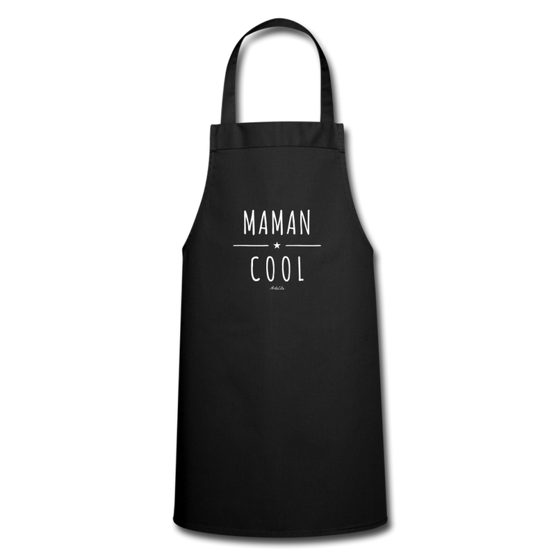 Cadeau anniversaire : Tablier - Maman Cool - 7 Coloris - Cadeau Original - Cadeau Personnalisable - Cadeaux-Positifs.com -noir-