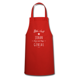 Tablier - Johan est trop Génial - 7 Coloris - Cadeau Original - Cadeau Personnalisable - Cadeaux-Positifs.com -rouge-