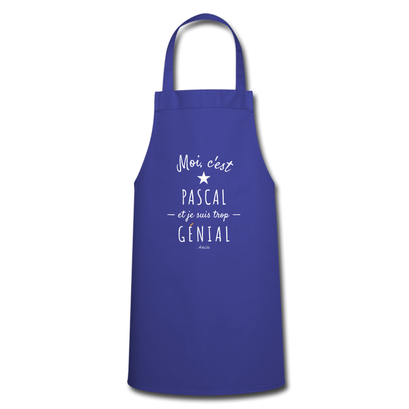 Cadeau anniversaire : Tablier - Pascal est trop Génial - 7 Coloris - Cadeau Original - Cadeau Personnalisable - Cadeaux-Positifs.com -bleu royal-