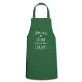 Tablier - Céline est trop Géniale - 7 Coloris - Cadeau Original - Cadeau Personnalisable - Cadeaux-Positifs.com -vert foncé-