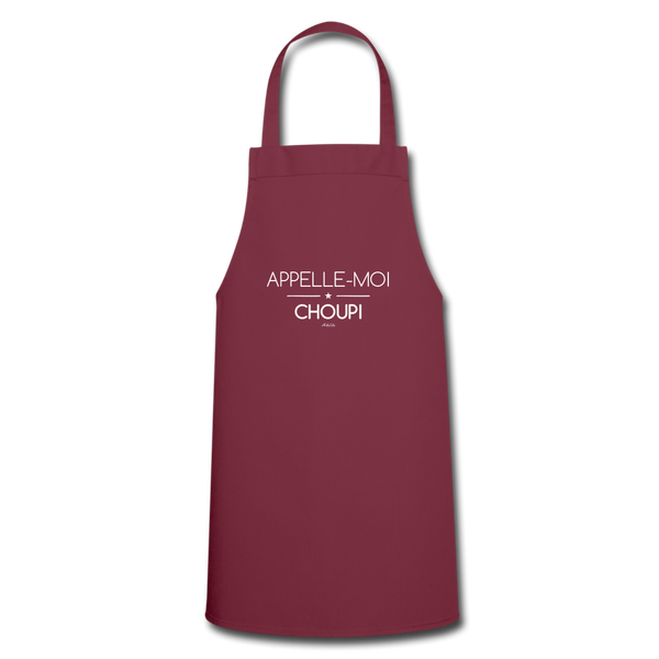 Tablier - Appelle-moi Choupi - 7 Coloris - Cadeau Original - Cadeau Personnalisable - Cadeaux-Positifs.com -bordeaux-
