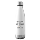 Bouteille isotherme - Une Aide Soignante trop Géniale - Cadeau Durable - Cadeau Personnalisable - Cadeaux-Positifs.com -blanc-