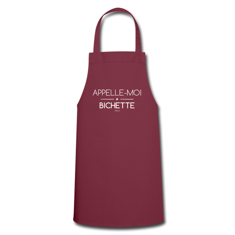 Cadeau anniversaire : Tablier - Appelle-moi Bichette - 7 Coloris - Cadeau Original - Cadeau Personnalisable - Cadeaux-Positifs.com -bordeaux-