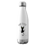 Bouteille isotherme - Chat Glisse - Cadeau Original - Cadeau Personnalisable - Cadeaux-Positifs.com -white-