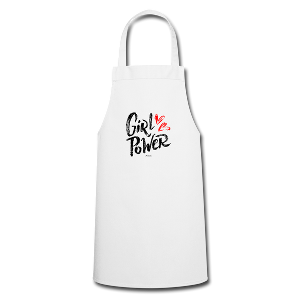 Tablier - Girl Power - 5 Coloris - Cadeau Original - Cadeau Personnalisable - Cadeaux-Positifs.com -white-