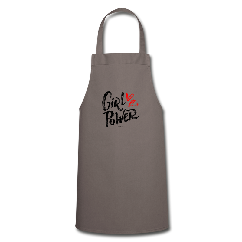 Cadeau anniversaire : Tablier - Girl Power - 5 Coloris - Cadeau Original - Cadeau Personnalisable - Cadeaux-Positifs.com -grey-