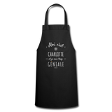 Tablier - Charlotte est trop Géniale - 7 Coloris - Cadeau Original - Cadeau Personnalisable - Cadeaux-Positifs.com -black-