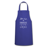 Tablier - Dominique est trop Géniale - 7 Coloris - Cadeau Original - Cadeau Personnalisable - Cadeaux-Positifs.com -royal blue-