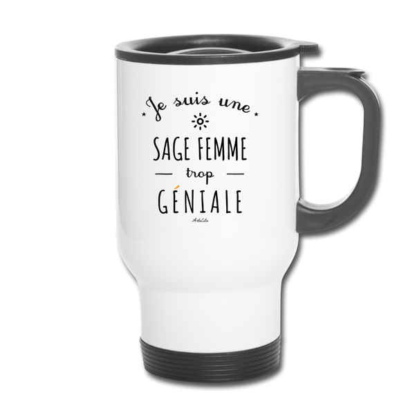 Mug isotherme - Une Sage Femme trop Géniale - Cadeau Original - Cadeau Personnalisable - Cadeaux-Positifs.com -One Size-