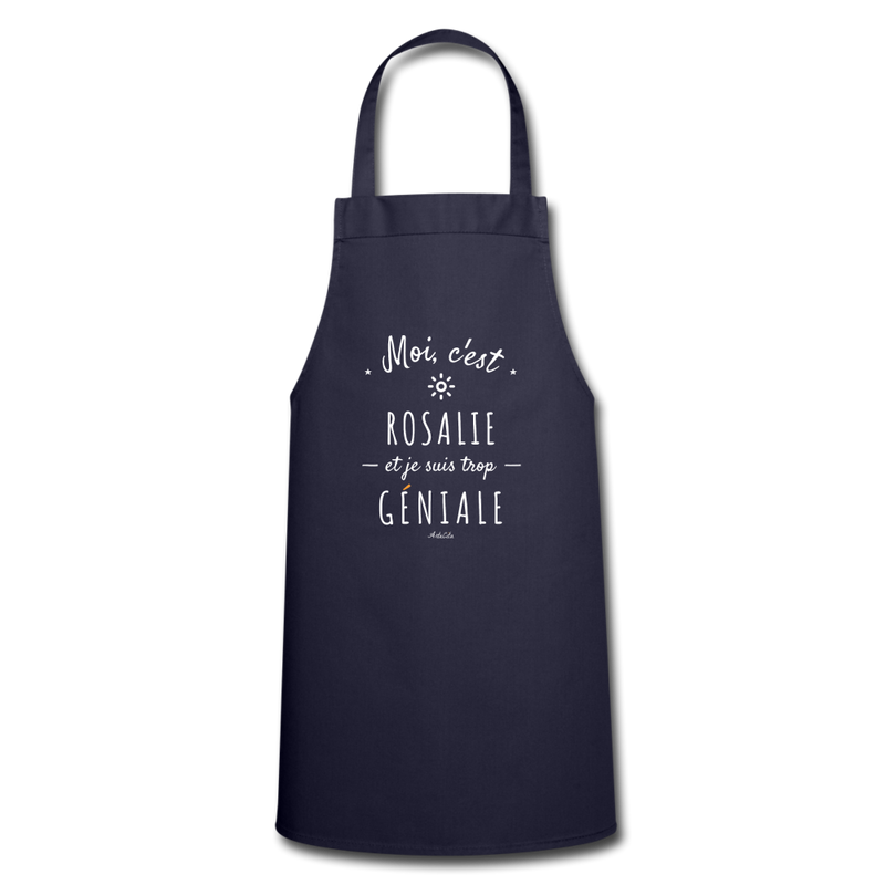 Cadeau anniversaire : Tablier - Rosalie est trop Géniale - 7 Coloris - Cadeau Original - Cadeau Personnalisable - Cadeaux-Positifs.com -marine-