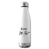 Bouteille isotherme - Kiné au Top - Sans BPA - Cadeau Durable - Cadeau Personnalisable - Cadeaux-Positifs.com -blanc-