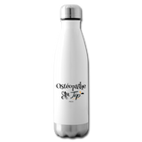 Bouteille isotherme - Ostéopathe au Top - Sans BPA - Cadeau Durable - Cadeau Personnalisable - Cadeaux-Positifs.com -blanc-