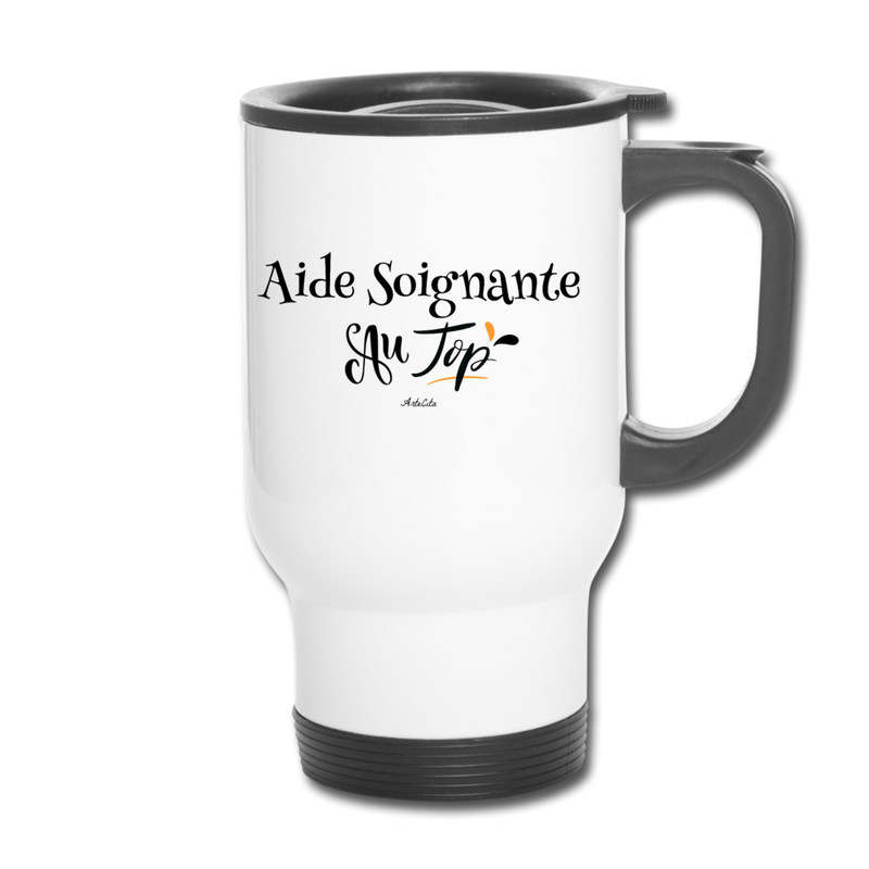 Cadeau anniversaire : Mug isotherme - Aide Soignante au Top - Cadeau Durable - Cadeau Personnalisable - Cadeaux-Positifs.com -taille unique-