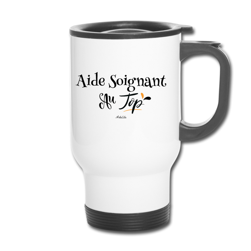 Cadeau anniversaire : Mug isotherme - Aide Soignant au Top - Cadeau Durable - Cadeau Personnalisable - Cadeaux-Positifs.com -taille unique-