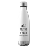 Bouteille isotherme - Libérée, Délivrée, Retraitée - Cadeau Durable - Cadeau Personnalisable - Cadeaux-Positifs.com -blanc-