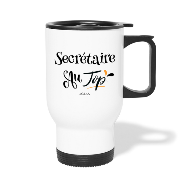 Mug isotherme - Secrétaire au Top - Sans BPA - Cadeau Original - Cadeau Personnalisable - Cadeaux-Positifs.com -taille unique-