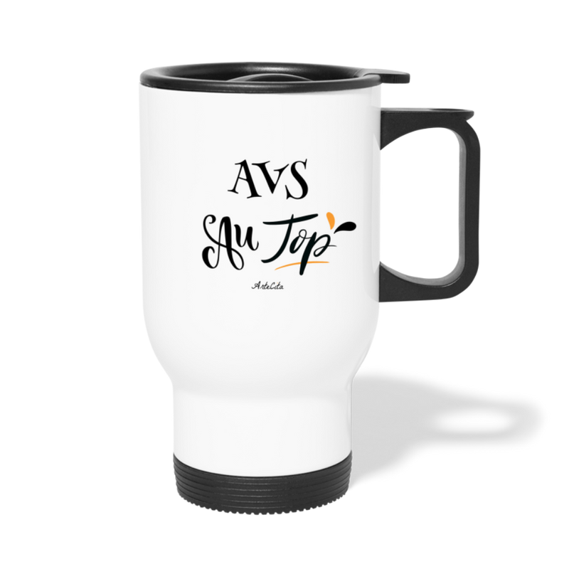 Cadeau anniversaire : Mug isotherme - AVS au Top - Cadeau Original - Cadeau Personnalisable - Cadeaux-Positifs.com -taille unique-