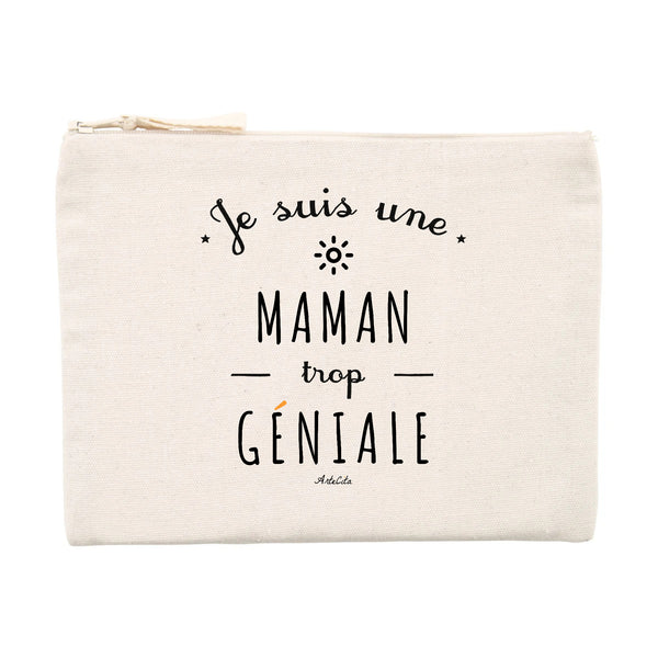 Pochette - Une Maman trop Géniale - Cadeau éco-responsable - Cadeau Personnalisable - Cadeaux-Positifs.com -Unique-Beige-