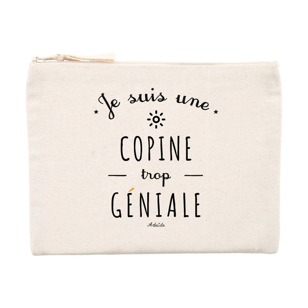 Pochette - Une Copine trop Géniale - Cadeau éco-responsable - Cadeau Personnalisable - Cadeaux-Positifs.com -Unique-Beige-