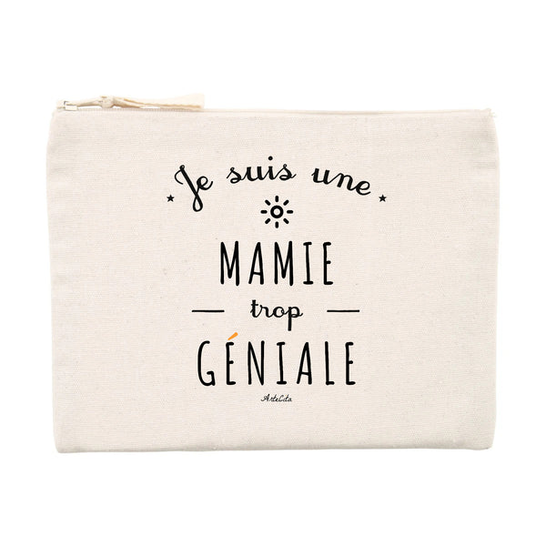 Pochette - Une Mamie trop Géniale - Cadeau éco-responsable - Cadeau Personnalisable - Cadeaux-Positifs.com -Unique-Beige-