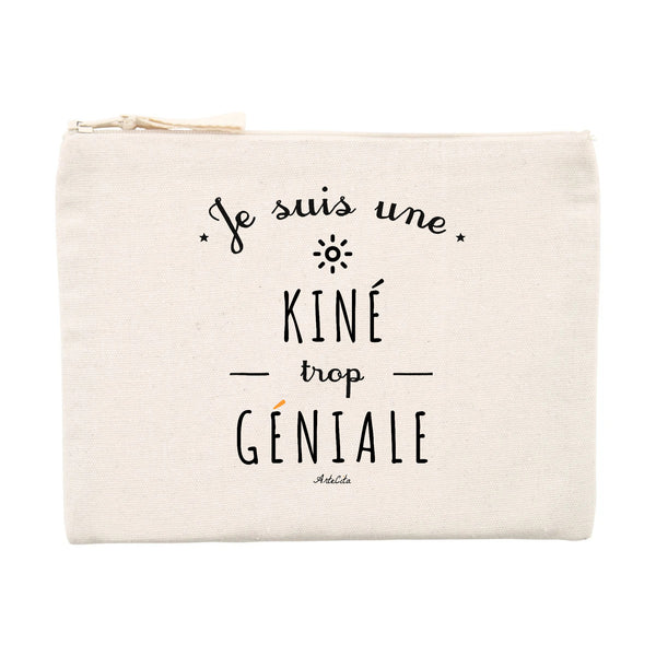 Pochette - Une Kiné trop Géniale - Cadeau éco-responsable - Cadeau Personnalisable - Cadeaux-Positifs.com -Unique-Beige-