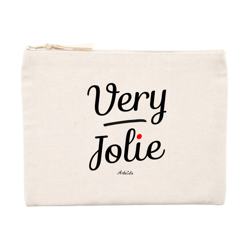 Cadeau anniversaire : Pochette - Very Jolie - Cadeau Durable et Original - Cadeau Personnalisable - Cadeaux-Positifs.com -Unique-Beige-