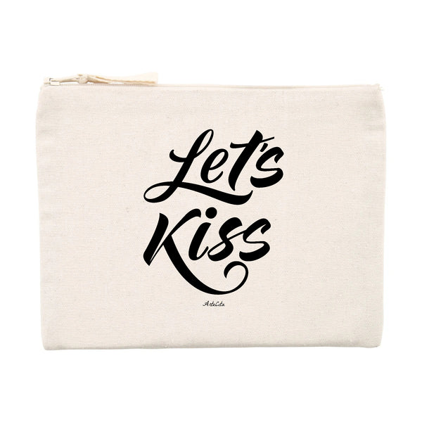 Pochette - Let's Kiss - 100% Matières Recyclées - Cadeau Personnalisable - Cadeaux-Positifs.com -Unique-Beige-