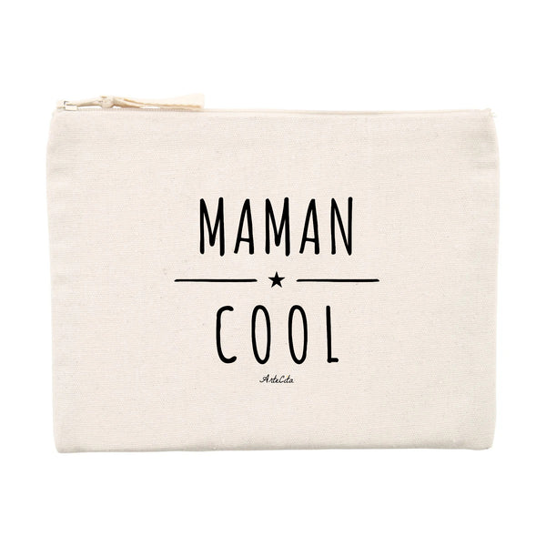 Pochette - Maman Cool - Matières Recyclées - Cadeau éco-responsable - Cadeau Personnalisable - Cadeaux-Positifs.com -Unique-Beige-