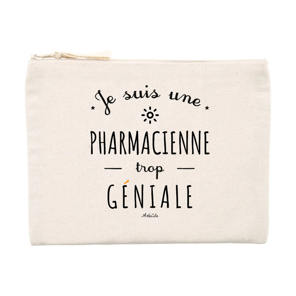 Pochette - Une Pharmacienne trop Géniale - Cadeau Durable - Cadeau Personnalisable - Cadeaux-Positifs.com -Unique-Beige-