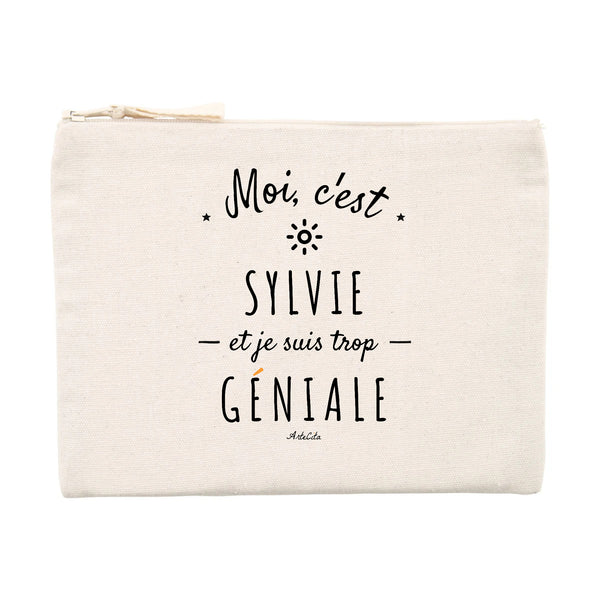 Pochette - Sylvie est trop Géniale - Cadeau éco-responsable - Cadeau Personnalisable - Cadeaux-Positifs.com -Unique-Beige-