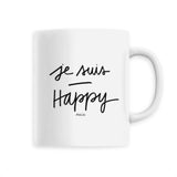 Mug - Je Suis Happy - 6 Coloris - Cadeau Positif - Cadeau Personnalisable - Cadeaux-Positifs.com -Unique-Blanc-