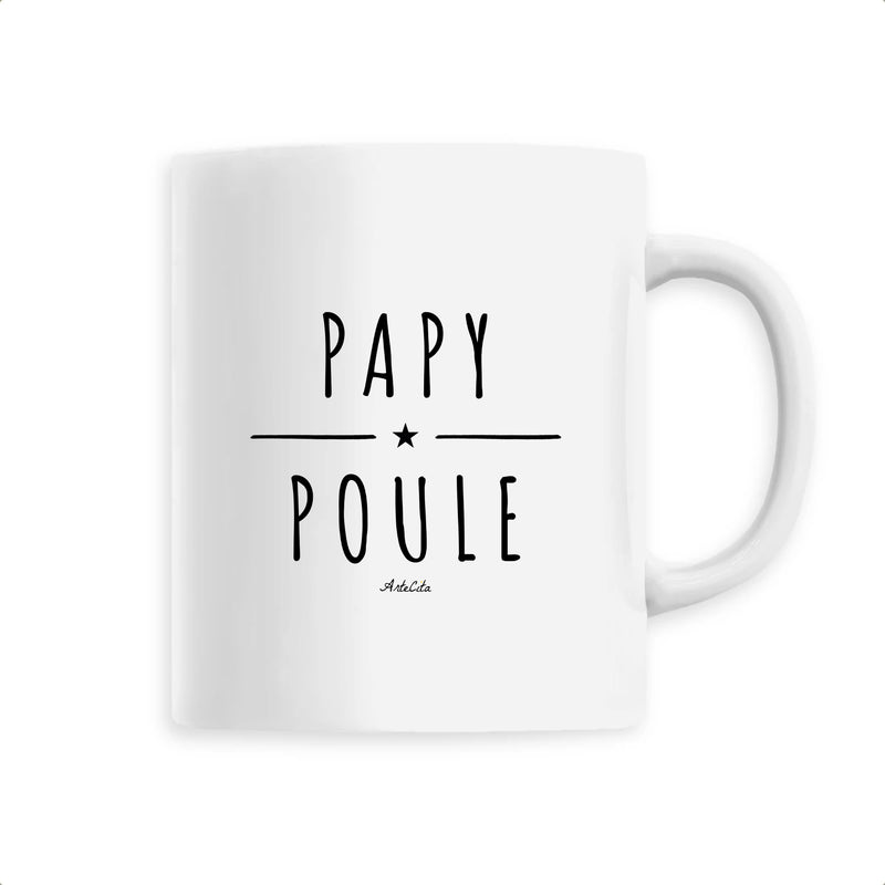 Cadeau anniversaire : Mug - Papy Poule - 6 Coloris - Cadeau Original - Cadeau Personnalisable - Cadeaux-Positifs.com -Unique-Blanc-