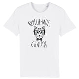 T-Shirt - Appelle-moi Chaton - Coton Bio - Unisexe - Cadeau Original - Cadeau Personnalisable - Cadeaux-Positifs.com -XS-Blanc-