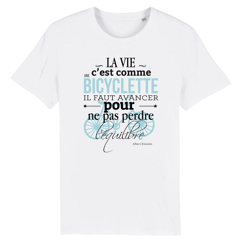 Cadeau anniversaire : T-Shirt - Citation Albert Einstein - Coton Bio - 2 Coloris - Unique - Cadeau Personnalisable - Cadeaux-Positifs.com -XS-Blanc-