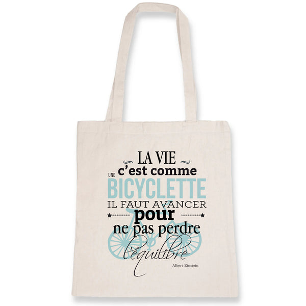 Tote Bag - Citation Albert Einstein - Coton Bio - Cadeau Unique - Cadeau Personnalisable - Cadeaux-Positifs.com -Unique-Blanc-