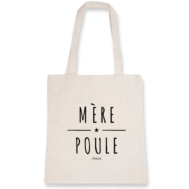 Cadeau anniversaire : Tote Bag - Mère Poule - Coton Bio - Cadeau Original - Cadeau Personnalisable - Cadeaux-Positifs.com -Unique-Blanc-