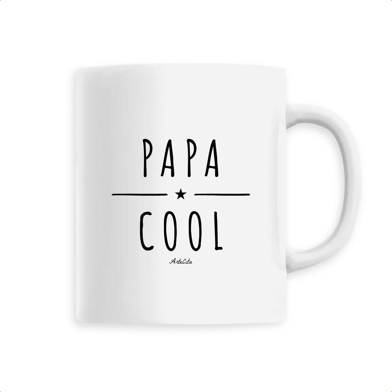 Cadeau anniversaire : Mug - Papa Cool - 6 Coloris - Cadeau Original - Cadeau Personnalisable - Cadeaux-Positifs.com -Unique-Blanc-