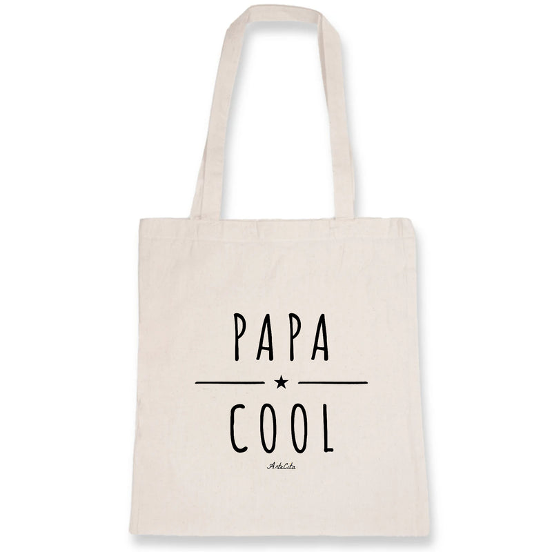 Cadeau anniversaire : Tote Bag - Papa Cool - 100% Coton Bio - Cadeau Original - Cadeau Personnalisable - Cadeaux-Positifs.com -Unique-Blanc-