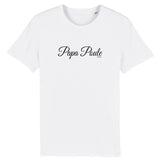 T-Shirt - Papa Poule (Cursif) - Coton Bio - Cadeau Original - Cadeau Personnalisable - Cadeaux-Positifs.com -XS-Blanc-