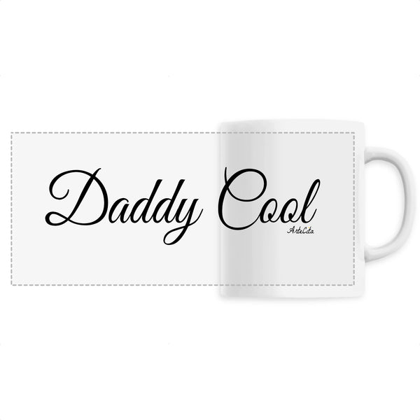 Mug - Daddy Cool (Cursif) - Céramique - 6 Coloris - Cadeau Original - Cadeau Personnalisable - Cadeaux-Positifs.com -Unique-Blanc-