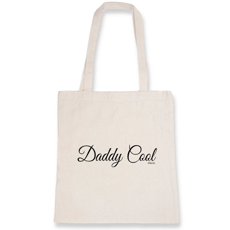 Cadeau anniversaire : Tote Bag - Daddy Cool (Cursif) - 100% Coton Bio - Cadeau Original - Cadeau Personnalisable - Cadeaux-Positifs.com -Unique-Blanc-