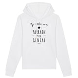 Sweat à Capuche - Un Parrain trop Génial - Coton Bio - Cadeau Original - Cadeau Personnalisable - Cadeaux-Positifs.com -XS-Blanc-