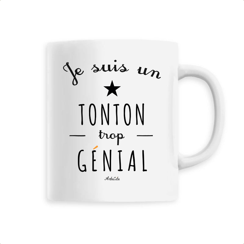 Cadeau anniversaire : Mug - Un Tonton trop Génial - 6 Coloris - Cadeau Original - Cadeau Personnalisable - Cadeaux-Positifs.com -Unique-Blanc-
