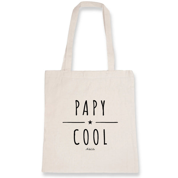 Tote Bag - Papy Cool - Coton Bio - Cadeau Original - Cadeau Personnalisable - Cadeaux-Positifs.com -Unique-Blanc-