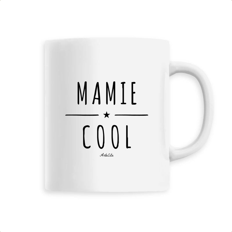 Cadeau anniversaire : Mug - Mamie Cool - 6 Coloris - Cadeau Original - Cadeau Personnalisable - Cadeaux-Positifs.com -Unique-Blanc-